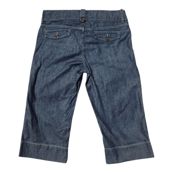 SOLD Banana Republic Classic Denim Capri Pants Size 14 Mid Rise Stretch Cuffed - Picture 4 of 9